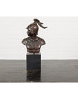 Bronze Greco Roman Style Bust of a Spartan Soldier on Black Wooden Base-4. Asian & Chinese Furniture, Art, Antiques, Vintage Home Décor for sale at FEA Home
