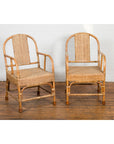 Vintage Burmese Country Style Hand-Woven Rattan Armchair with Rounded Back-17. Asian & Chinese Furniture, Art, Antiques, Vintage Home Décor for sale at FEA Home