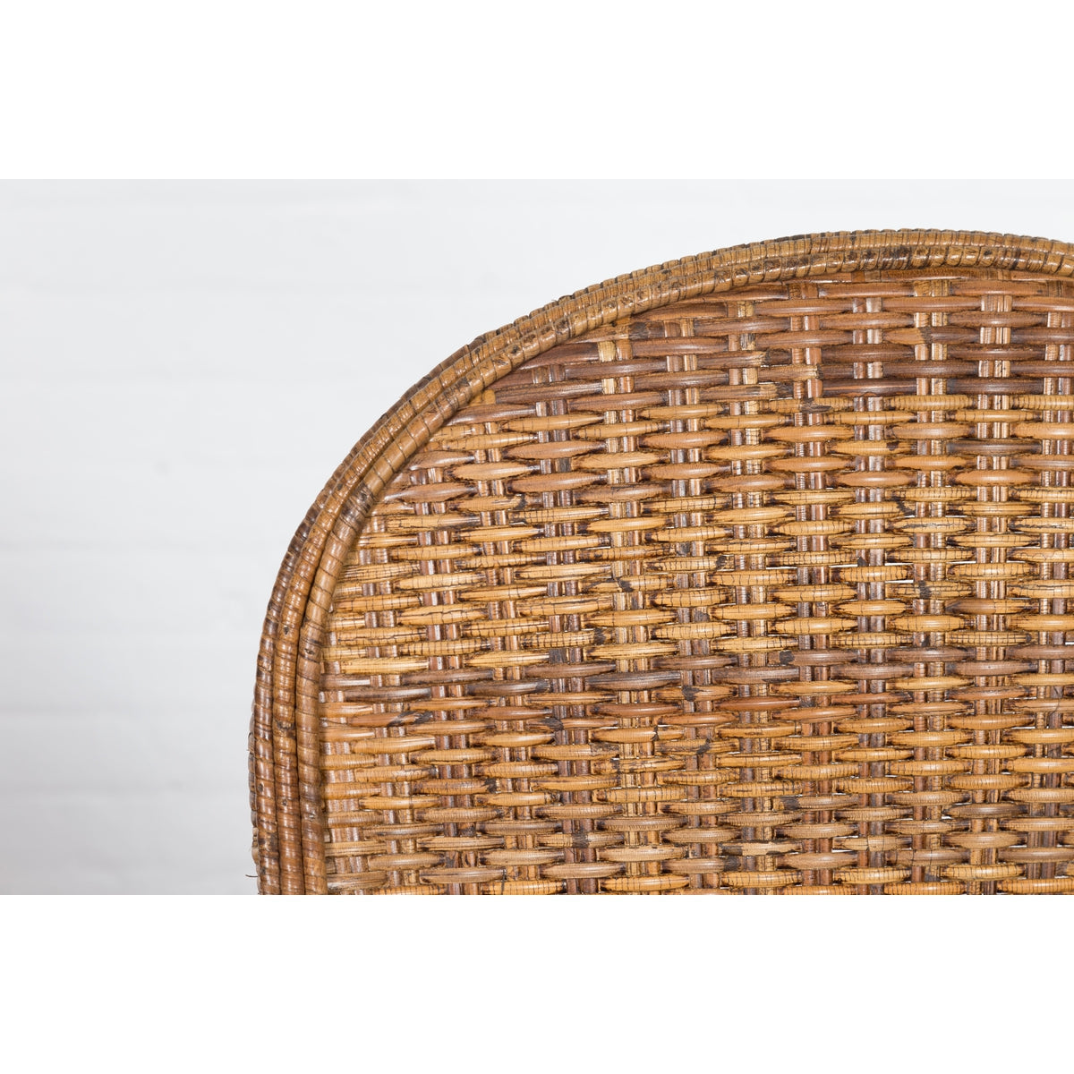 Pair of Burmese Vintage Country Style Woven Rattan and Bamboo Chairs-10. Asian & Chinese Furniture, Art, Antiques, Vintage Home Décor for sale at FEA Home