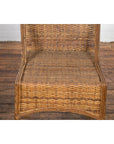 Pair of Burmese Vintage Country Style Woven Rattan and Bamboo Chairs-6. Asian & Chinese Furniture, Art, Antiques, Vintage Home Décor for sale at FEA Home