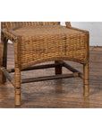 Pair of Burmese Vintage Country Style Woven Rattan and Bamboo Chairs-9. Asian & Chinese Furniture, Art, Antiques, Vintage Home Décor for sale at FEA Home
