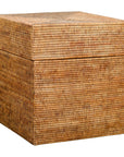 Rustic Vintage Country Style Thai Woven Rattan Lidded Storage Box-1. Asian & Chinese Furniture, Art, Antiques, Vintage Home Décor for sale at FEA Home