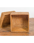 Rustic Vintage Country Style Thai Woven Rattan Lidded Storage Box-3. Asian & Chinese Furniture, Art, Antiques, Vintage Home Décor for sale at FEA Home