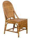 Vintage Country Style Thai Woven Rattan Chair with Arching Back and Long Skirt-1. Asian & Chinese Furniture, Art, Antiques, Vintage Home Décor for sale at FEA Home