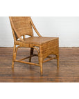 Vintage Rattan Chair with Slanted Back & Long Front Skirt-11. Asian & Chinese Furniture, Art, Antiques, Vintage Home Décor for sale at FEA Home