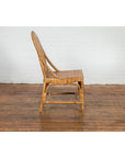Vintage Rattan Chair with Slanted Back & Long Front Skirt-12. Asian & Chinese Furniture, Art, Antiques, Vintage Home Décor for sale at FEA Home