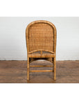 Vintage Rattan Chair with Slanted Back & Long Front Skirt-15. Asian & Chinese Furniture, Art, Antiques, Vintage Home Décor for sale at FEA Home