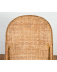 Vintage Rattan Chair with Slanted Back & Long Front Skirt-3. Asian & Chinese Furniture, Art, Antiques, Vintage Home Décor for sale at FEA Home