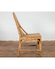 Vintage Rattan Chairs with Covered Front Aprons, Sold Each-10. Asian & Chinese Furniture, Art, Antiques, Vintage Home Décor for sale at FEA Home