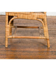 Vintage Rattan Chairs with Covered Front Aprons, Sold Each-13. Asian & Chinese Furniture, Art, Antiques, Vintage Home Décor for sale at FEA Home