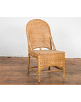 Vintage Rattan Chairs with Covered Front Aprons, Sold Each-3. Asian & Chinese Furniture, Art, Antiques, Vintage Home Décor for sale at FEA Home