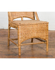 Vintage Rattan Chairs with Covered Front Aprons, Sold Each-5. Asian & Chinese Furniture, Art, Antiques, Vintage Home Décor for sale at FEA Home