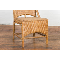 Vintage Rattan Chairs with Covered Front Aprons, Sold Each