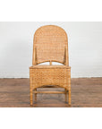 Vintage Rattan Chairs with Covered Front Aprons, Sold Each-7. Asian & Chinese Furniture, Art, Antiques, Vintage Home Décor for sale at FEA Home