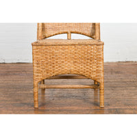 Vintage Rattan Chairs with Covered Front Aprons, Sold Each