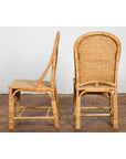1950s Midcentury Country Style Woven Rattan Rustic Chairs, Pair-12. Asian & Chinese Furniture, Art, Antiques, Vintage Home Décor for sale at FEA Home