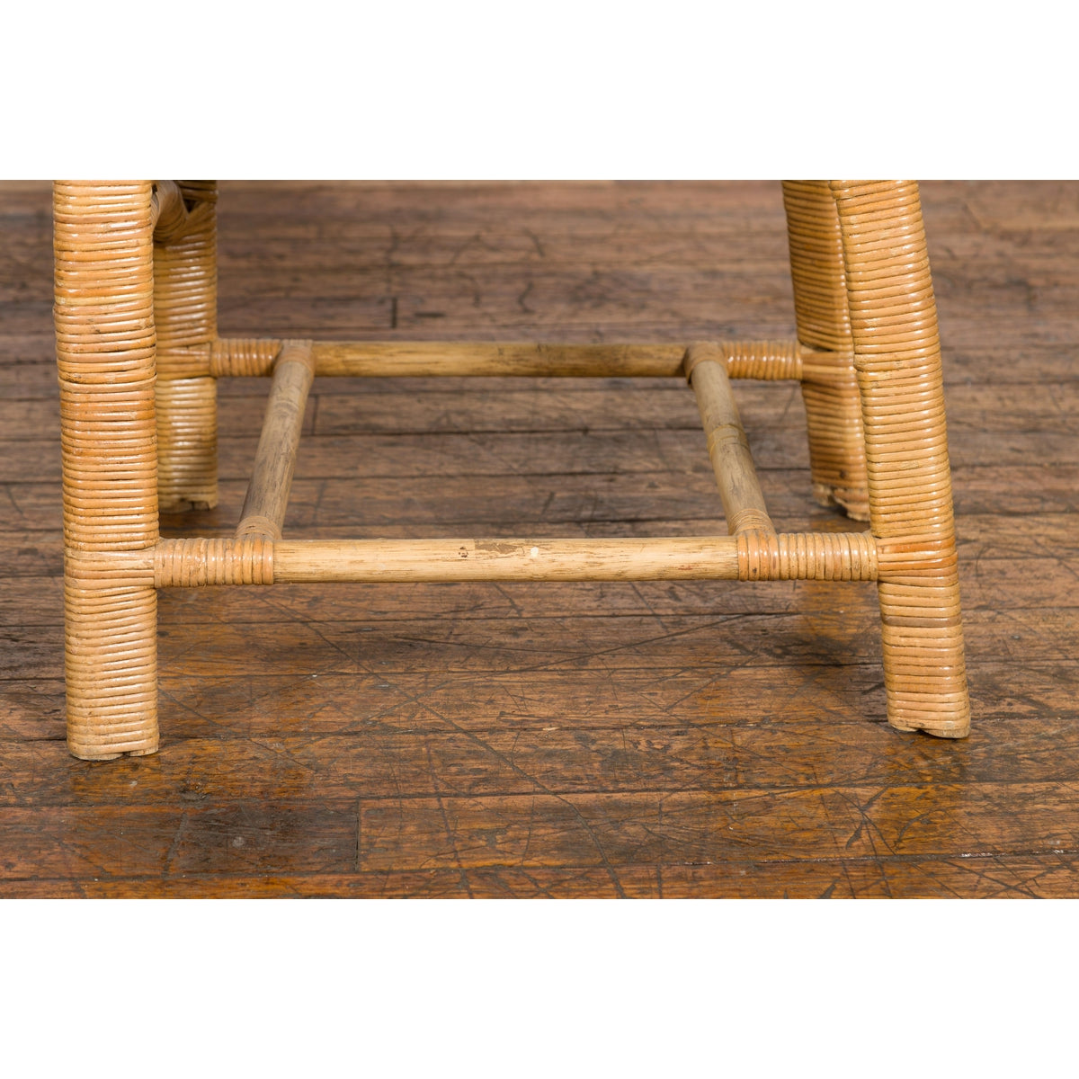 1950s Midcentury Country Style Woven Rattan Rustic Chairs, Pair-14. Asian & Chinese Furniture, Art, Antiques, Vintage Home Décor for sale at FEA Home