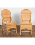 1950s Midcentury Country Style Woven Rattan Rustic Chairs, Pair-2. Asian & Chinese Furniture, Art, Antiques, Vintage Home Décor for sale at FEA Home