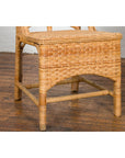 1950s Midcentury Country Style Woven Rattan Rustic Chairs, Pair-8. Asian & Chinese Furniture, Art, Antiques, Vintage Home Décor for sale at FEA Home