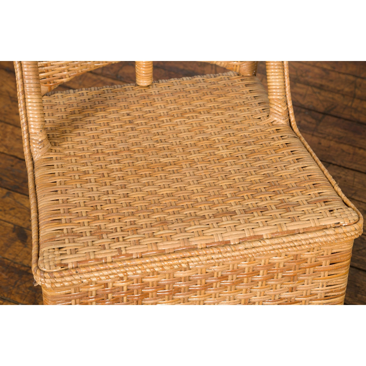 1950s Midcentury Country Style Woven Rattan Rustic Chairs, Pair-9. Asian & Chinese Furniture, Art, Antiques, Vintage Home Décor for sale at FEA Home