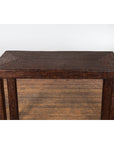 Country Style Burmese Midcentury Dark Brown Woven Rattan Console Table-11. Asian & Chinese Furniture, Art, Antiques, Vintage Home Décor for sale at FEA Home