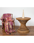Country Style Vintage Thai Woven Rattan Drum Table with Circular Top-3. Asian & Chinese Furniture, Art, Antiques, Vintage Home Décor for sale at FEA Home