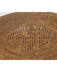 Country Style Vintage Thai Woven Rattan Drum Table with Circular Top-5. Asian & Chinese Furniture, Art, Antiques, Vintage Home Décor for sale at FEA Home