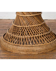 Country Style Vintage Thai Woven Rattan Drum Table with Circular Top-8. Asian & Chinese Furniture, Art, Antiques, Vintage Home Décor for sale at FEA Home
