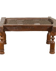 Rustic 19th Century Indian Iron Window Grate Made Into a Table-1. Asian & Chinese Furniture, Art, Antiques, Vintage Home Décor for sale at FEA Home