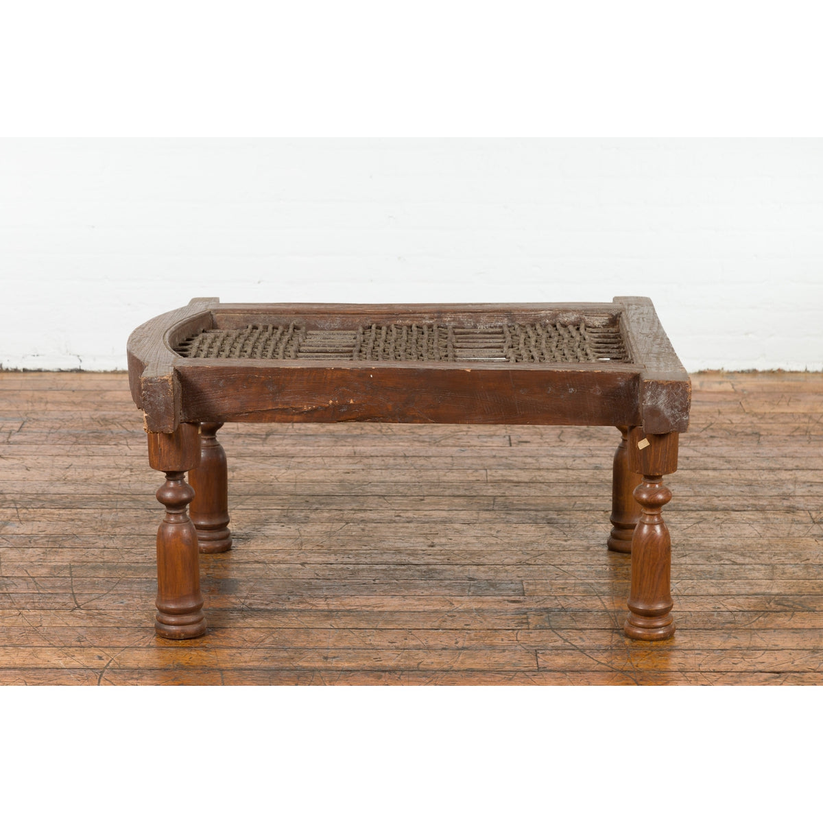 Rustic 19th Century Indian Iron Window Grate Made Into a Table-3. Asian & Chinese Furniture, Art, Antiques, Vintage Home Décor for sale at FEA Home