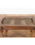 Rustic 19th Century Indian Iron Window Grate Made Into a Table-5. Asian & Chinese Furniture, Art, Antiques, Vintage Home Décor for sale at FEA Home