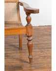 Dutch Colonial Indonesian Cane and Wood Plantation Chair with Extending Arms-16. Asian & Chinese Furniture, Art, Antiques, Vintage Home Décor for sale at FEA Home