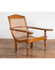 Dutch Colonial Indonesian Cane and Wood Plantation Chair with Extending Arms-17. Asian & Chinese Furniture, Art, Antiques, Vintage Home Décor for sale at FEA Home