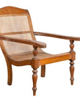 Dutch Colonial Indonesian Cane and Wood Plantation Chair with Extending Arms-1. Asian & Chinese Furniture, Art, Antiques, Vintage Home Décor for sale at FEA Home