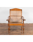 Dutch Colonial Indonesian Cane and Wood Plantation Chair with Extending Arms-2. Asian & Chinese Furniture, Art, Antiques, Vintage Home Décor for sale at FEA Home