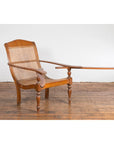 Dutch Colonial Indonesian Cane and Wood Plantation Chair with Extending Arms-3. Asian & Chinese Furniture, Art, Antiques, Vintage Home Décor for sale at FEA Home