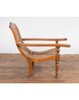 Dutch Colonial Indonesian Cane and Wood Plantation Chair with Extending Arms-4. Asian & Chinese Furniture, Art, Antiques, Vintage Home Décor for sale at FEA Home