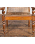 Dutch Colonial Indonesian Cane and Wood Plantation Chair with Extending Arms-7. Asian & Chinese Furniture, Art, Antiques, Vintage Home Décor for sale at FEA Home