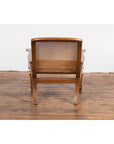 Colonial Cane and Wood Plantation Lounge Chair with Extending Arms-11. Asian & Chinese Furniture, Art, Antiques, Vintage Home Décor for sale at FEA Home