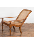 Colonial Cane and Wood Plantation Lounge Chair with Extending Arms-13. Asian & Chinese Furniture, Art, Antiques, Vintage Home Décor for sale at FEA Home