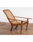 Colonial Cane and Wood Plantation Lounge Chair with Extending Arms-8. Asian & Chinese Furniture, Art, Antiques, Vintage Home Décor for sale at FEA Home