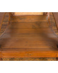 Dutch Colonial Wood and Rattan Lounge Chair - Carved Finials-7. Asian & Chinese Furniture, Art, Antiques, Vintage Home Décor for sale at FEA Home