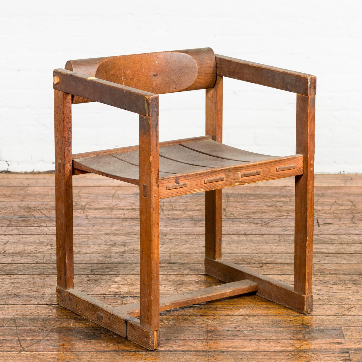 Vintage Asian Desk Chair with Armrests-2. Asian & Chinese Furniture, Art, Antiques, Vintage Home Décor for sale at FEA Home