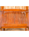 Wooden Side Chairs with Bamboo Slats, Distressed Finish and Tapered Legs, a Pair-4. Asian & Chinese Furniture, Art, Antiques, Vintage Home Décor for sale at FEA Home