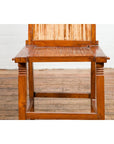 Wooden Side Chairs with Bamboo Slats, Distressed Finish and Tapered Legs, a Pair-6. Asian & Chinese Furniture, Art, Antiques, Vintage Home Décor for sale at FEA Home