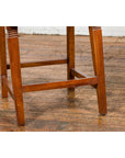 Wooden Side Chairs with Bamboo Slats, Distressed Finish and Tapered Legs, a Pair-8. Asian & Chinese Furniture, Art, Antiques, Vintage Home Décor for sale at FEA Home