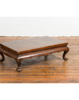 Low Rectangular Antique Coffee Table with Arched Legs-12. Asian & Chinese Furniture, Art, Antiques, Vintage Home Décor for sale at FEA Home