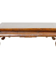 Low Rectangular Antique Coffee Table with Arched Legs-1. Asian & Chinese Furniture, Art, Antiques, Vintage Home Décor for sale at FEA Home