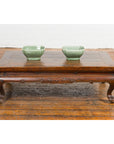 Low Rectangular Antique Coffee Table with Arched Legs-3. Asian & Chinese Furniture, Art, Antiques, Vintage Home Décor for sale at FEA Home