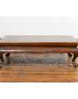 Low Rectangular Antique Coffee Table with Arched Legs-4. Asian & Chinese Furniture, Art, Antiques, Vintage Home Décor for sale at FEA Home